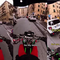 Hace un caballito en pleno paso de cebra, y quien le para no es la policía. Es peor: su madre, y casi la atropella 