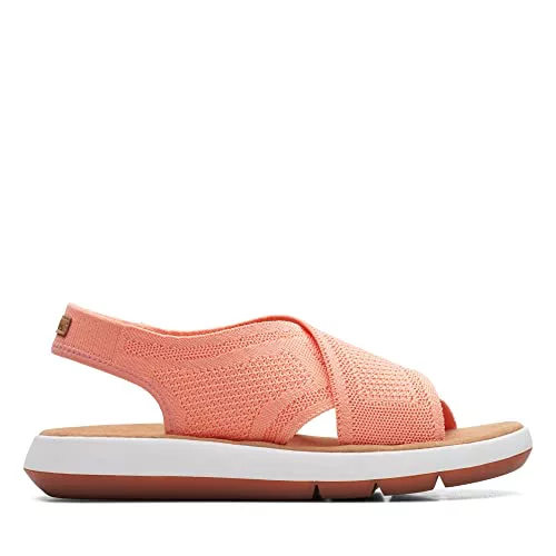 Clarks Jemsa Dash, Sandalia, para Mujer, Naranja (Light Coral), 39.5 EU