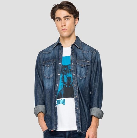Camisas En Denim De Replay A Mitad De Precio Para Llevar En Tu Mas Urbano Look Este 2021