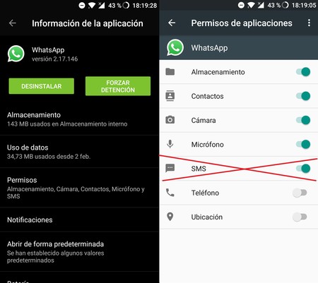Whatsapp Permisos