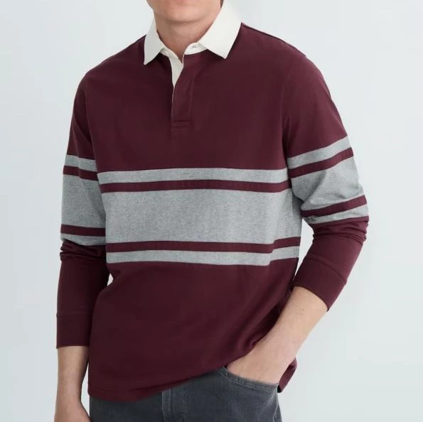 Polo de hombre rugby cuello woven cortes
