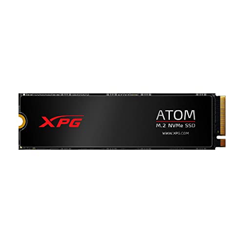 ADATA XPG Atom 50 512GB PCIe Gen4 x4 NVMe 1. 4 M. 2 2280 Internal Solid State Drive SSD Up to 5,000 MB/s (AATO - 50-512GCI), Negro
