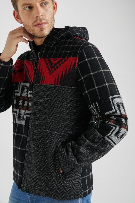 Chaqueta paño capucha