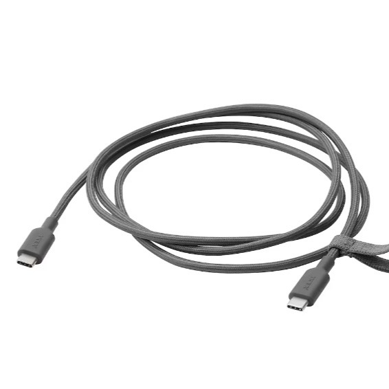 LILLHULT
USB-C a USB-C, gris oscuro, 1.5 m