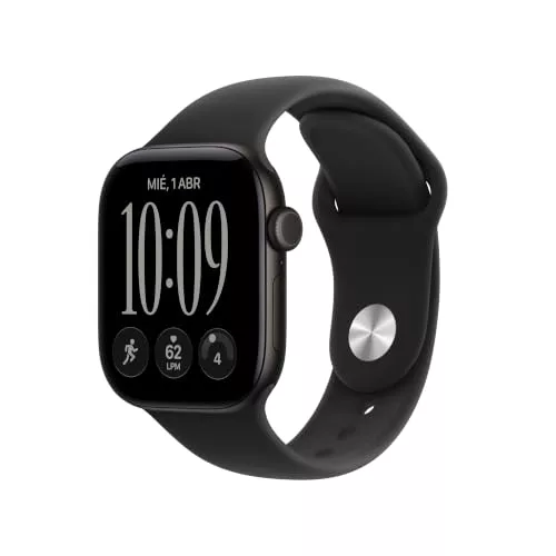 Apple Watch Series 12 GPS 42 mm, Caja de Aluminio en Negro