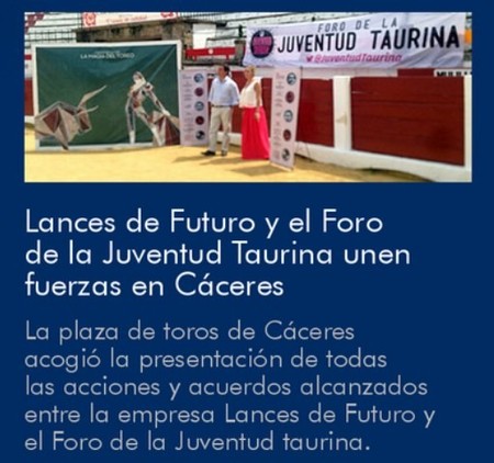El Foro de la Juventud Taurina tiene descuentos en la Feria de San Fernando en Cáceres