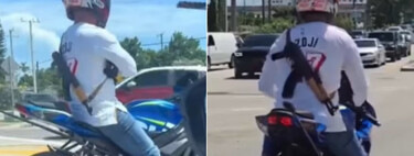 En vaqueros y sin chaqueta, pero con rifles de asalto en la espalda a lo GTA. Florida ha estrenado una nueva ley que permite llevar armas si están a la vista 