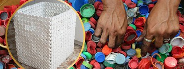 Guía paso a paso: cómo crear un cesto con solo reutilizar tapas de botellas de plástico 