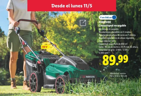 Cortacesped Recargable Parkside