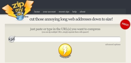 ZipMyURL, elegante y completo generador de direcciones cortas