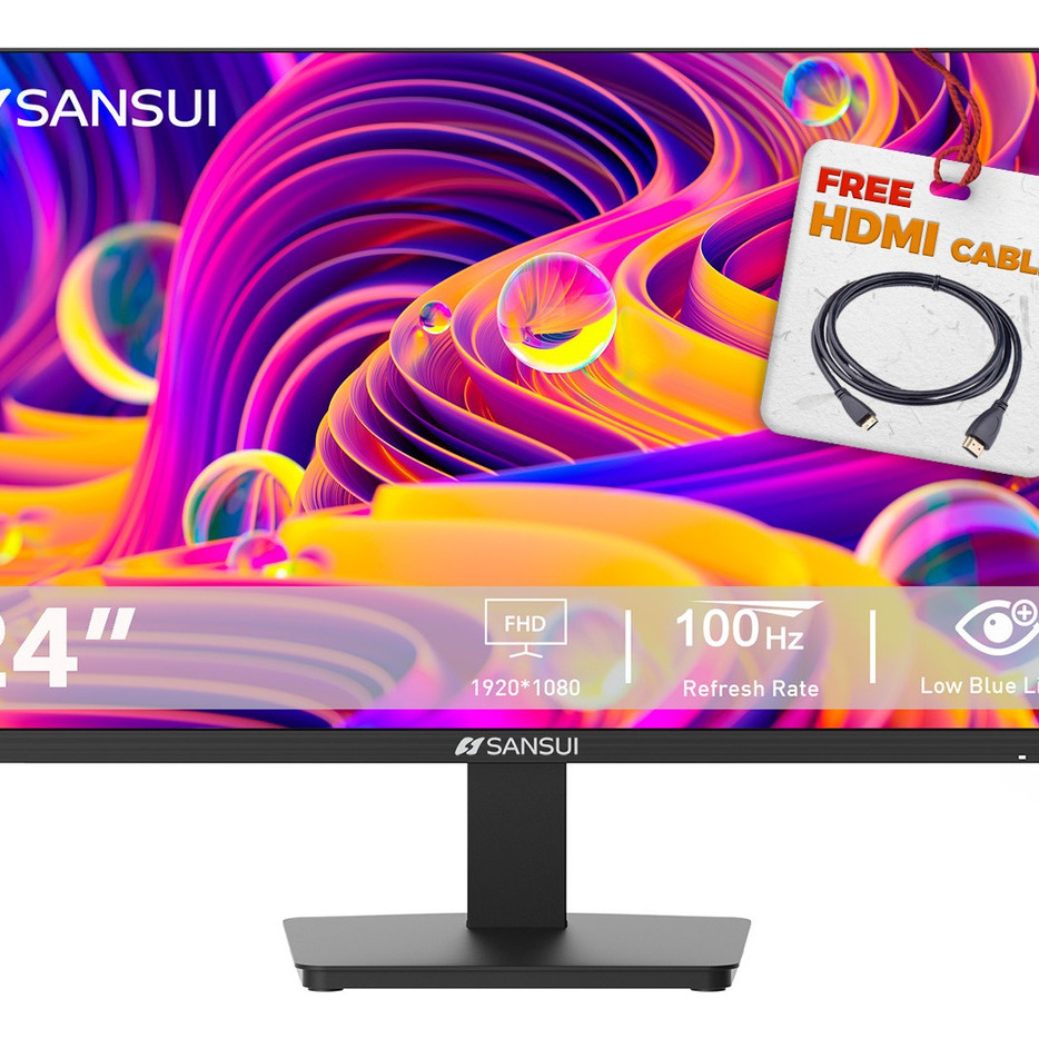 Monitor Sansui de 24 pulgadas 100 Hz + Cable HDMI