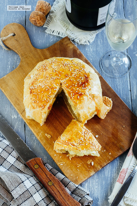Queso Camembert en hojaldre. Receta de botana
