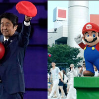 Shinzo Abe, el ex primer ministro de Japón, que celebró junto a Mario la llegada de los Juegos Olímpicos a Tokyo