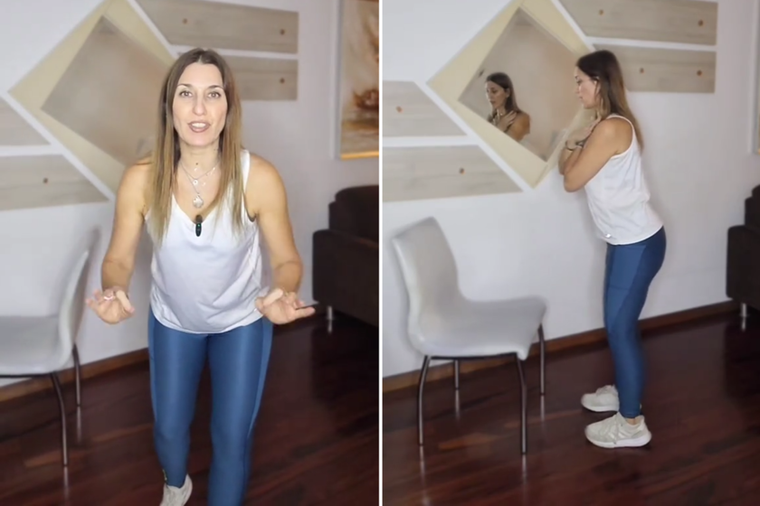 Seis ejercicios para ganar fuerza y equilibrio a partir de los 60 usando solo una silla: esta entrenadora te explica cómo hacerlos paso a paso
