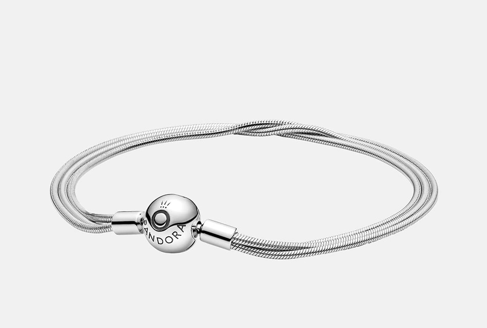 Pulsera Pandora Moments Multi Cadena de Serpiente de plata