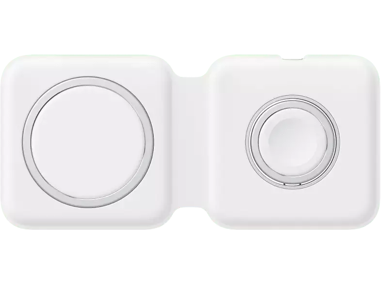 Qi テクノロジーにより最大 2 台のデバイスを同時に充電できる Apple 折りたたみ式充電器