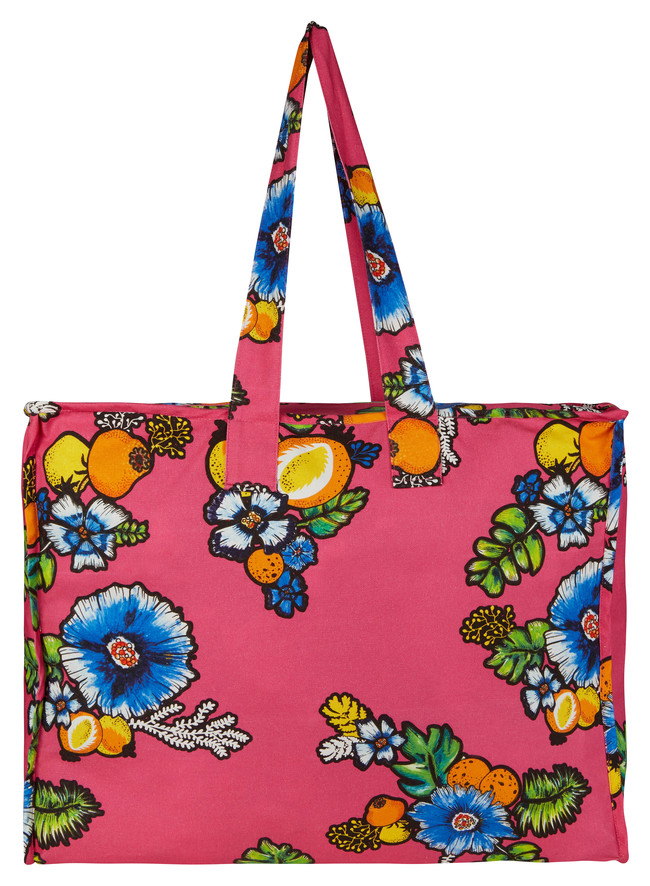 Asos Made In Kenya Oversized Shopper In Tropical Print Floral Gbp25