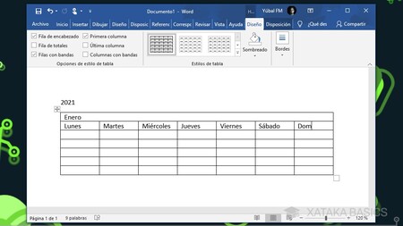 Cómo hacer un calendario con Word