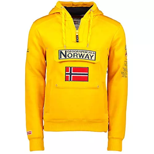 Geographical Norway - Sudadera DE Hombre GYMCLASS Mostaza Talla S