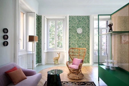 Descubre este hermoso apartamento en Milán en el que el verde es el color dominante