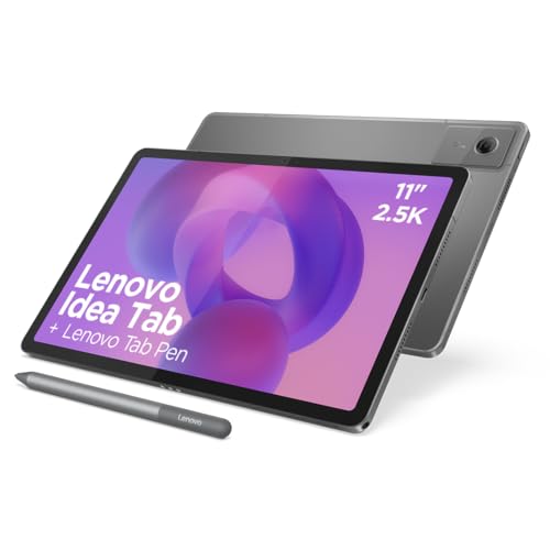 Lenovo Idea Tab – Tablet 11" 2.5K (MediaTek Dimensity 6300, 8 GB RAM, 128 GB UFS, 90 Hz, 4 Altavoces, Wi-Fi 5, Bluetooth 5.2, Android 15) Color Gris – Incluye Tab Pen