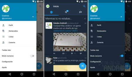 Twitter ナイトモード Android
