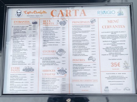Cafe Cervantes Carta