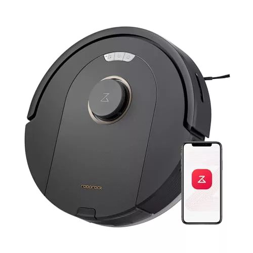 roborock Q7 M5 Robot Aspirador y Fregasuelos 2 en 1 de 10000 Pa, Robot Vacuum con Doble Sistema Antienredos, Navegación PreciSense LiDAR, Controlado por App y Comando por Voz (Q5 Pro Negro)