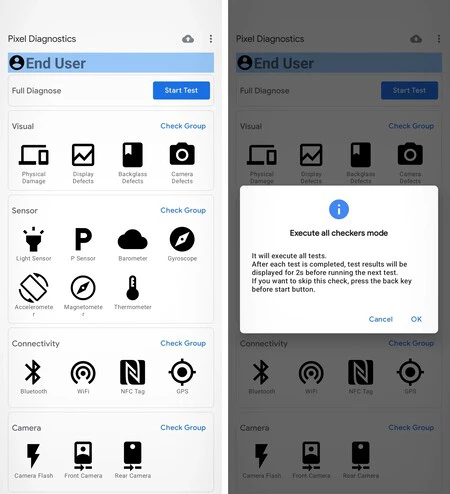 これらは、新しい Google ツールにまとめられたテストです。 Android Authority からのスクリーンショット