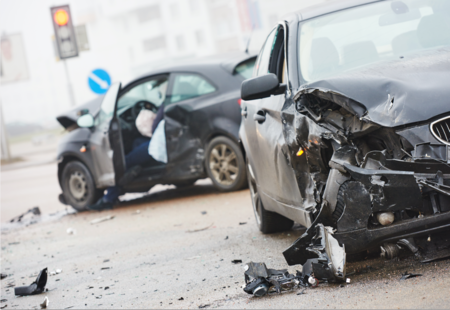 Accidente de tráfico en ciudad