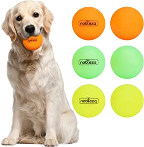 Nobleza Pelota Juguete Perro, 6 unidads Bola Brillante Perros, Pelota Interactiva para Perros,Apto paraTodas Las Razas de Perros, Brillo en la Oscuridad (D6cm)
