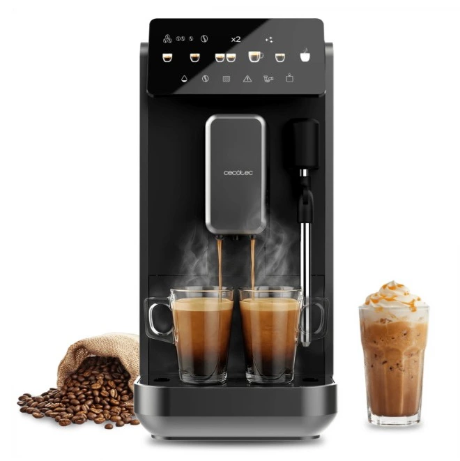 Cafetera superautomática - Cecotec Cremmaet Lungo Steam, Vaporizador, 5 bebidas