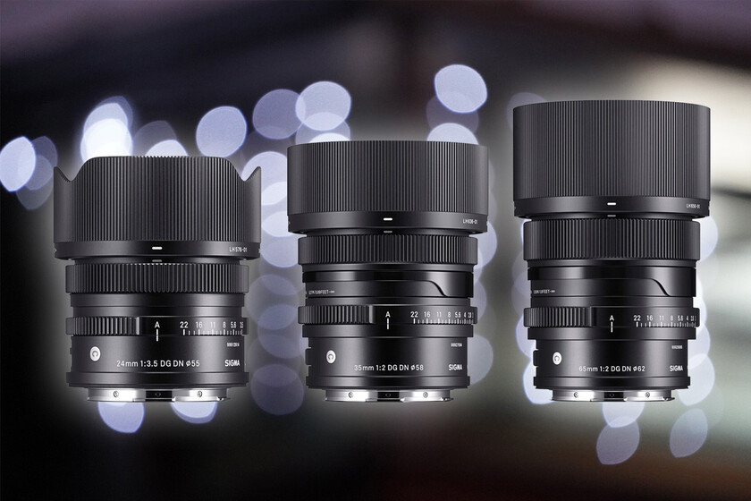 【美品】SIGMA 24mm F3.5 DG DN Contemporary E Sigma 24mm f3.5, 35mm f2 y 65mm f2 DG DN Contemporary