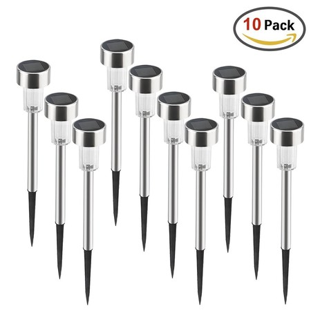 Oferta flash en el set de 10 luces solares impermeables para exteriores Aushen: hasta medianoche cuestan 15,19 euros en Amazon