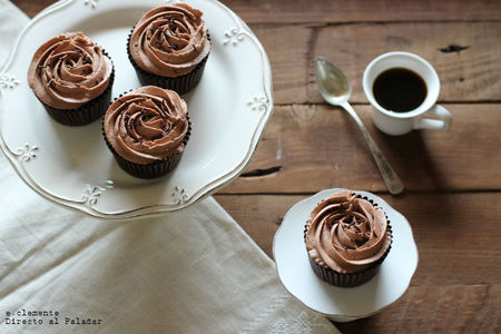 Cupcakes de chocolate y moka. Receta