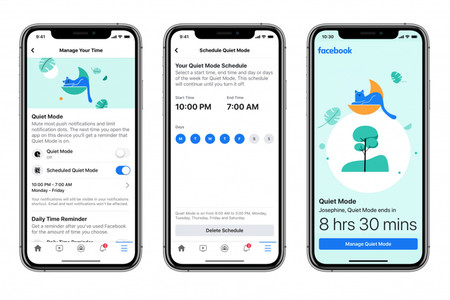 Facebook añade un modo silencioso que pausa las notificaciones hasta nuevo aviso