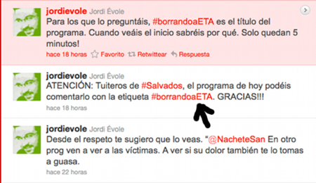 Análisis de un Trending Topic: #borrandoaeta