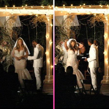 Mariah Carey renueva sus votos embutida en un vestido de novia