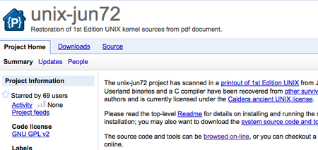 Quieres leer código, pues toma dos tazas: unix-jun-72