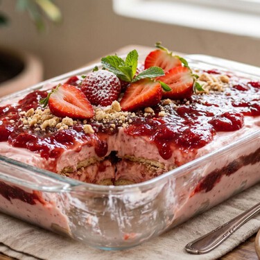 Cómo hacer una carlota con 1 frasco de mermelada de fresa y 5 ingredientes: un postre cremosito, sin horno y en menos de 30 minutos 