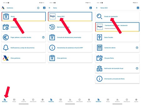 Renta 2023 Tramitacion Borrador