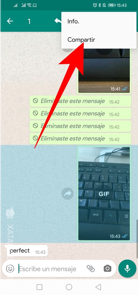 Cómo crear tus propios GIFs con WhatsApp y usarlos fácilmente en