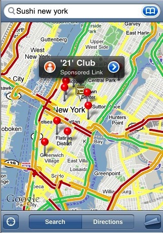 Llega la publicidad a Google Maps para iPhone