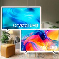 Los dos televisores más baratos de Samsung  modelo 2026 y sus diferencias: Crystal  y Mini LED