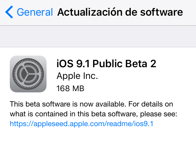 La segunda beta pública de iOS 9.1 ha sido liberada