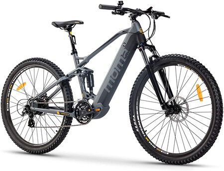 Moma Bikes EMTB-29 ",Full Susp,SHIMANO 24V Frenos Hydraulicos Bat.Ion Litio 48V 13Ah(L-XL) - MOMABIKES, 250 W, 25 km/hkm/h, Gris