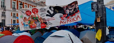 La acampada de Sol lleva semanas activa y Almeida ha reclamado un censo porque sospecha que "hay muchas más tiendas que gente"