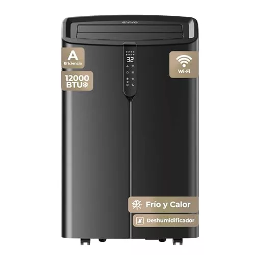 EVVO Clima Silent - Aire Acondicionado Portátil hasta12000 BTU con Bomba de Calor 