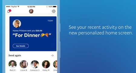 PayPal renueva su app para facilitar el envío de dinero entre particulares