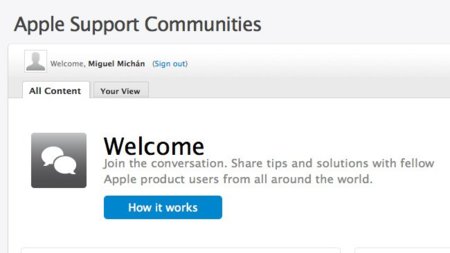 Apple Support Communities, ¿y dónde está el idioma español?